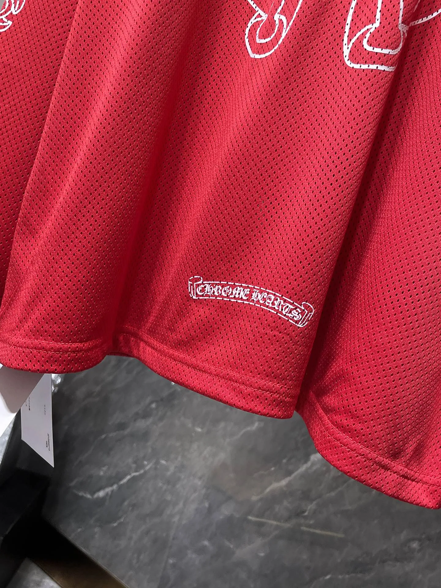 P216 Chrome Hearts 25ss customized version of high gram weight uniform fabric Chrome Mattyboy official website limited flower arm ice hockey uniform counter synchronization 1:1 replica version Recommended color: red. Size: S, M, L, XL